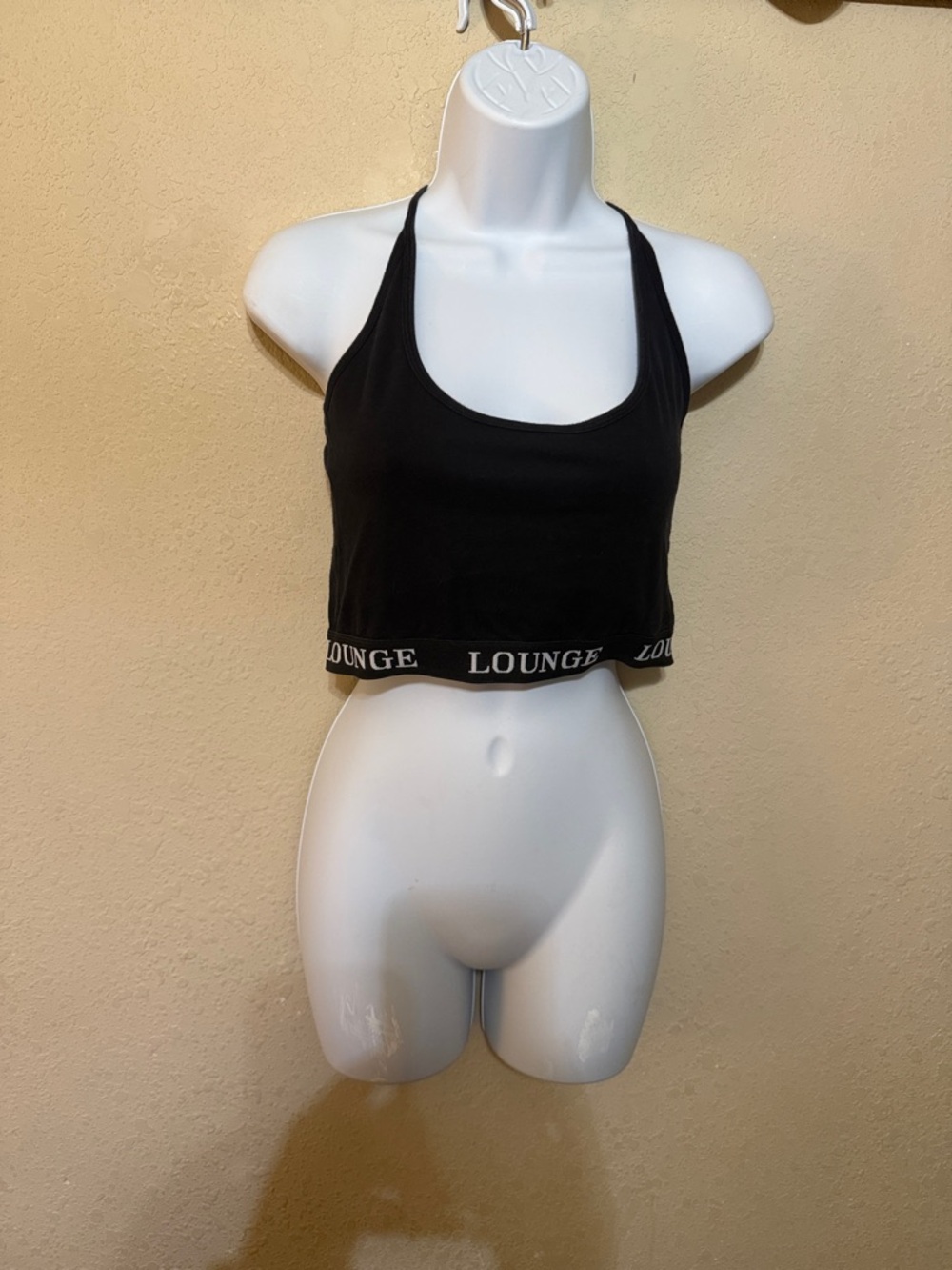 Black Racerback Cropped Sports Bralette
